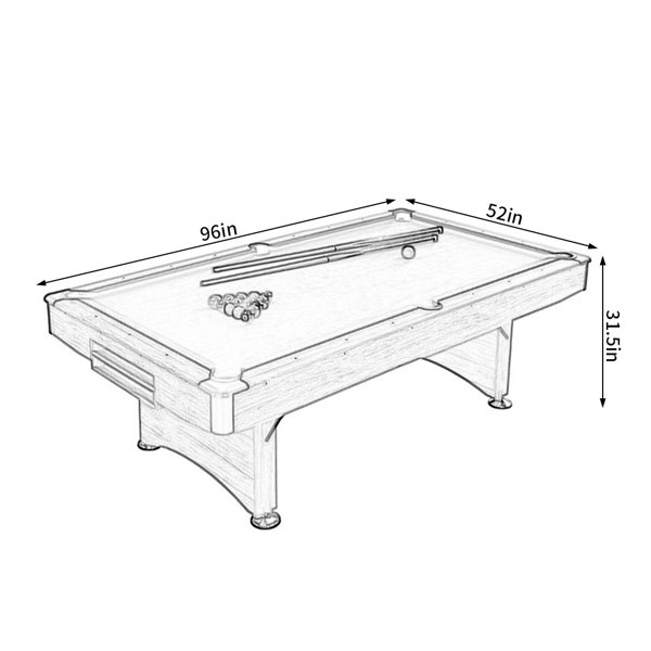 IQOWEL 8' Multi Game Pool Table Wayfair